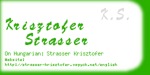 krisztofer strasser business card